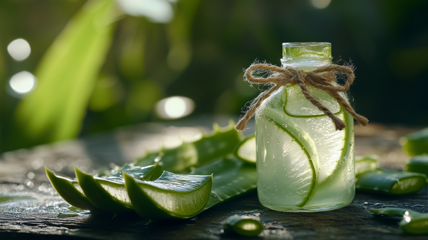 Aloe Vera und ihr feuchtigkeitsspendendes Gel Aloe Vera und ihr feuchtigkeitsspendendes Gel